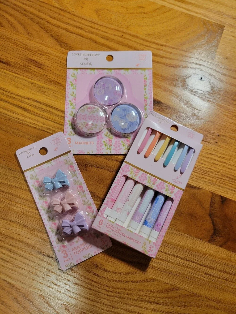 NWT LoveShackFancy x Yoobi Limited Edition Stationery Bundle - Flowers & Bows